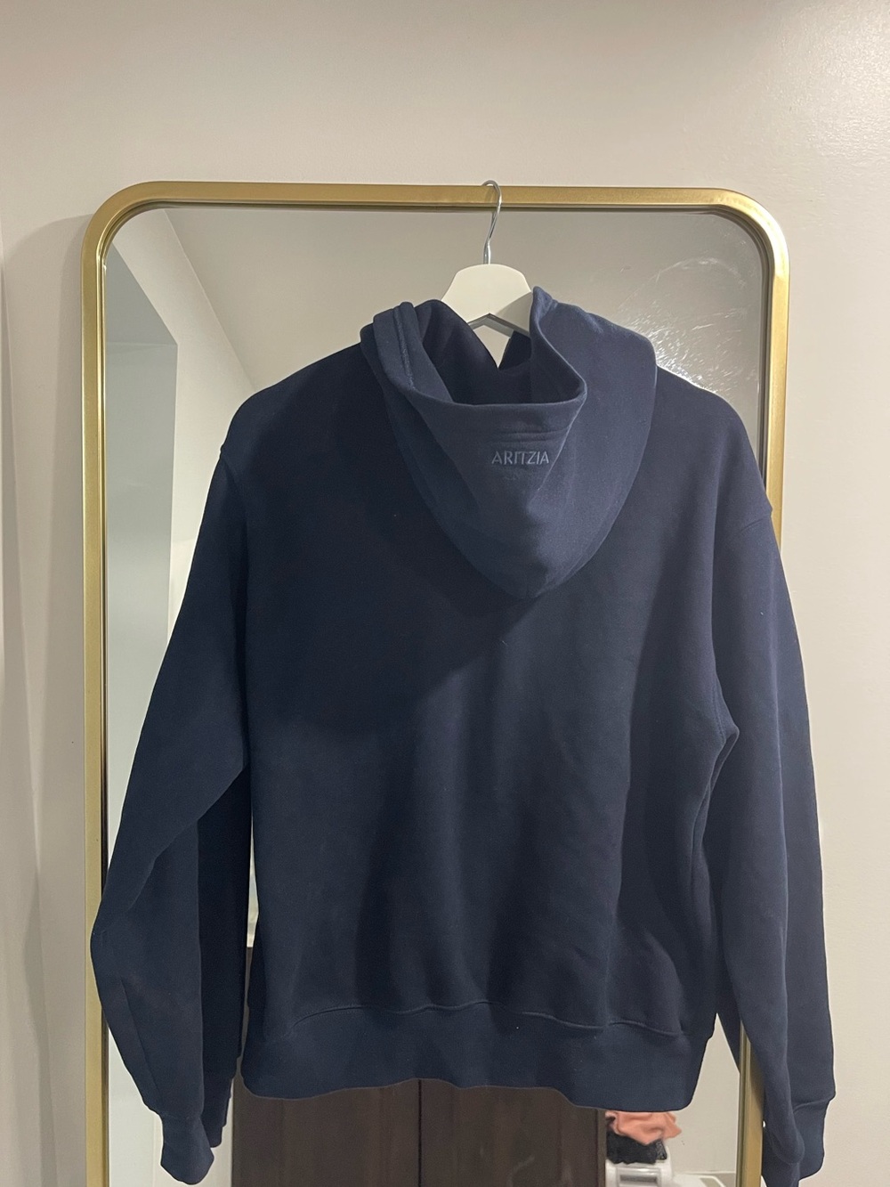 Aritzia Sweatfleece Hoodie Pullover navy blue size small - Picture 6 of 8